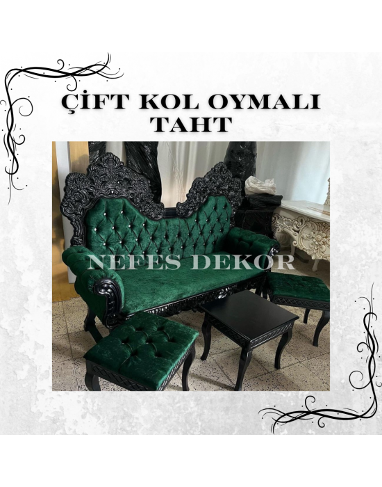 Çift Kol Oymalı Taht