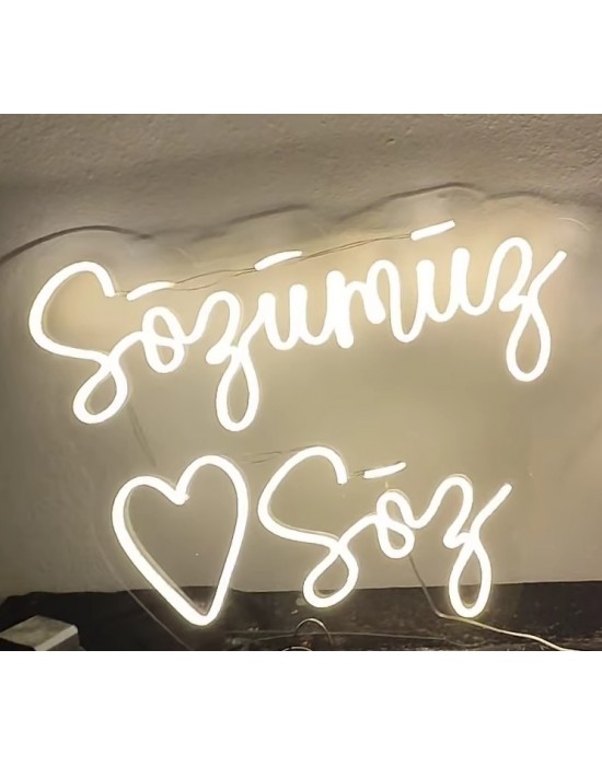 Sözümüz Söz Neon Led